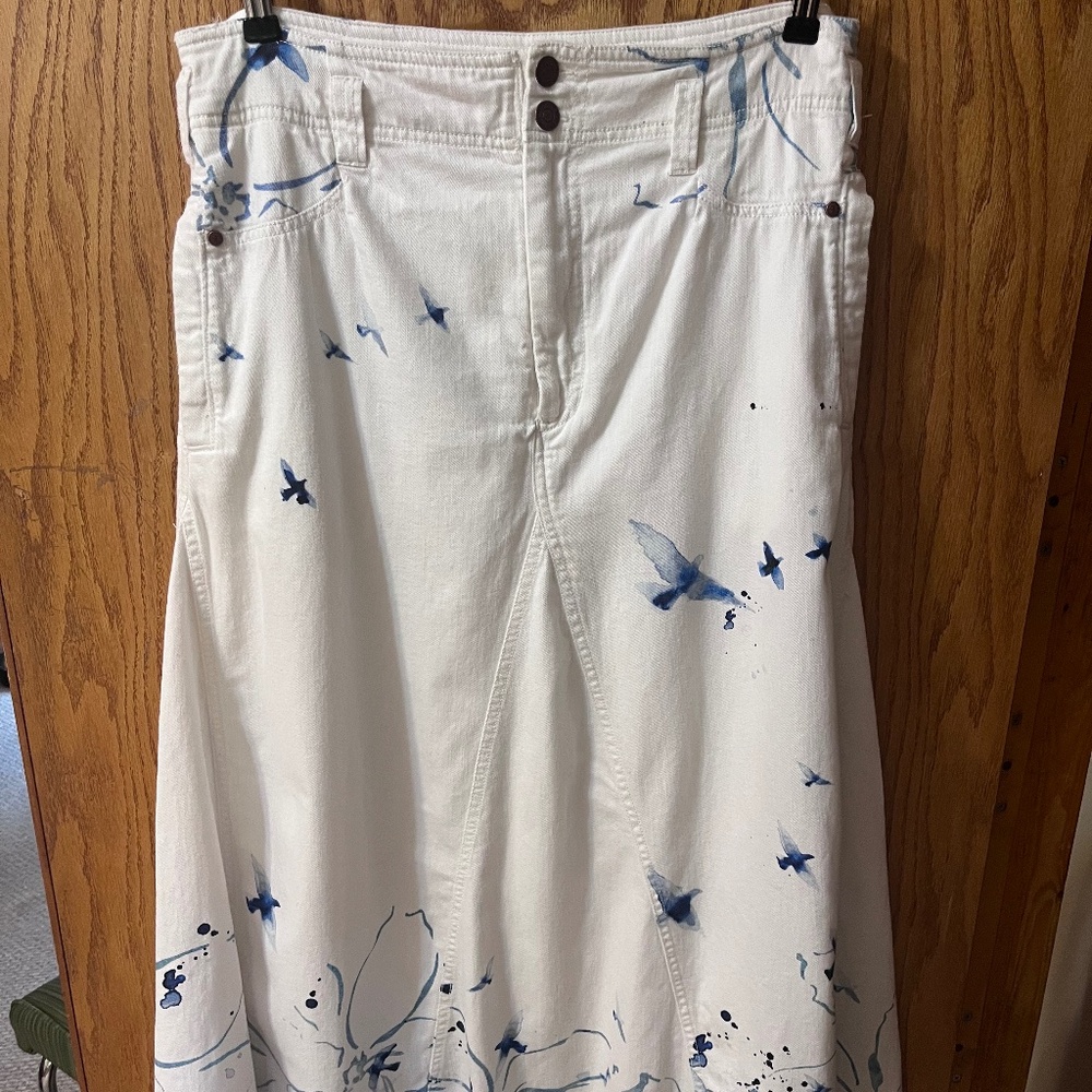 PILCRO x Manel Villalonga Sailcloth Maxi Skirt Anthropologie 14